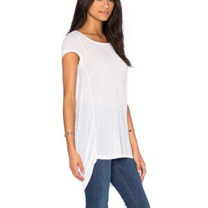 Bobi Tissue Jersey Scoop Back Short Sleeve Top NWT White Small